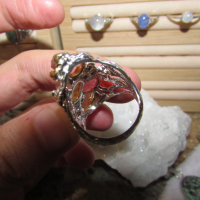 925 сребърен пръстен с турмалини №339, снимка 8 - Пръстени - 44605893
