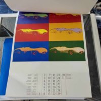 Стар календар Andy Warhol Cars Mercedes Benz 1989, снимка 6 - Колекции - 42633047