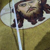 Огромен тъкан гоблен с изображение на Исус Христос, снимка 1 - Други ценни предмети - 44247946