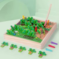 Дървена играчка Градински зеленчуци - Игра за улавяне на буболечки, снимка 3 - Образователни игри - 41646299