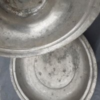 Стара чиния с капак и надпис, снимка 3 - Декорация за дома - 35982239