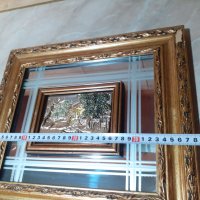 Страхотна италианска картина огледало сребърно фолио, снимка 7 - Антикварни и старинни предмети - 44165001