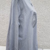 4XL Сива  блуза с дантела, снимка 5 - Блузи с дълъг ръкав и пуловери - 36174035