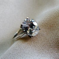 Немски сребърен пръстен с природен циркон/не цирконий/ за втора фаланга, снимка 6 - Пръстени - 42282012