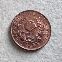 Монети.  Колубия. 1 цент и 2 песо. 1969 и 1979 г . , снимка 3 - Нумизматика и бонистика - 42482529