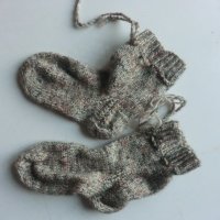бежови плетени чорапи с връв ходило 13, конч 12, снимка 2 - Чорапи - 39306931