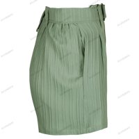 Малки свежи дамски зелени плисирани къси панталони - 023, снимка 7 - Къси панталони и бермуди - 41245232