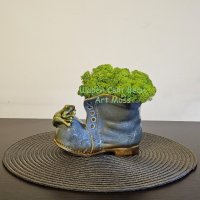 кашпа керамична обувка със Скандинавски мъх, снимка 4 - Декорация за дома - 44423241