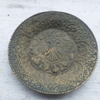 Стара чиния бронз двуглав орел, снимка 1 - Антикварни и старинни предмети - 36129107