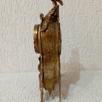 Старинен масивен бронзов часовник, снимка 4 - Антикварни и старинни предмети - 44276561