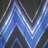 Рокля черно,синьо и сребристо на фирма Ники стил  L , снимка 2 - Рокли - 34571858