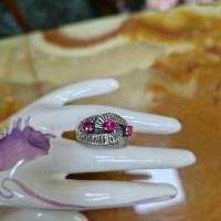 Превъзходен изключително красив антикварен френски сребърен пръстен , снимка 7 - Пръстени - 44527152