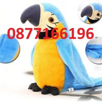 Говорещ Папагал - Плюшена играчка, снимка 4 - Плюшени играчки - 41098392