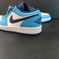Nike Air Jordan 1 Low unc сини обувки маратонки размер 43 номер 42 налични маратонки нови ниски, снимка 10 - Маратонки - 39190651