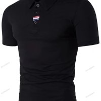 Мъжка бързосъхнеща поло тениска с яка и три копчета Pique Jersey, 2цвята - 023, снимка 4 - Тениски - 41482050