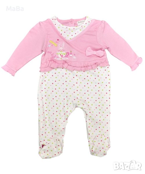 Английско РОЗОВО ГАЩЕРИЗОНЧЕ/РОМПЪР /3-6мес./, памук, снимка 1