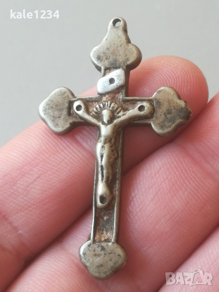 Старо кръстче. 1920г. Разпятието. Автентично. Исус Христос. Кръст.  Много старо, снимка 1