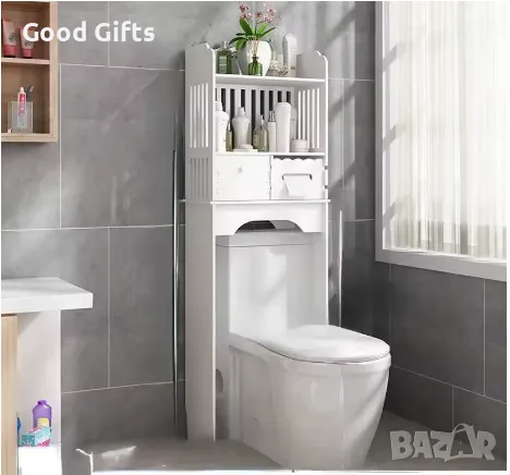 Водоустойчив шкаф за баня- Органайзер над тоалетната, снимка 1