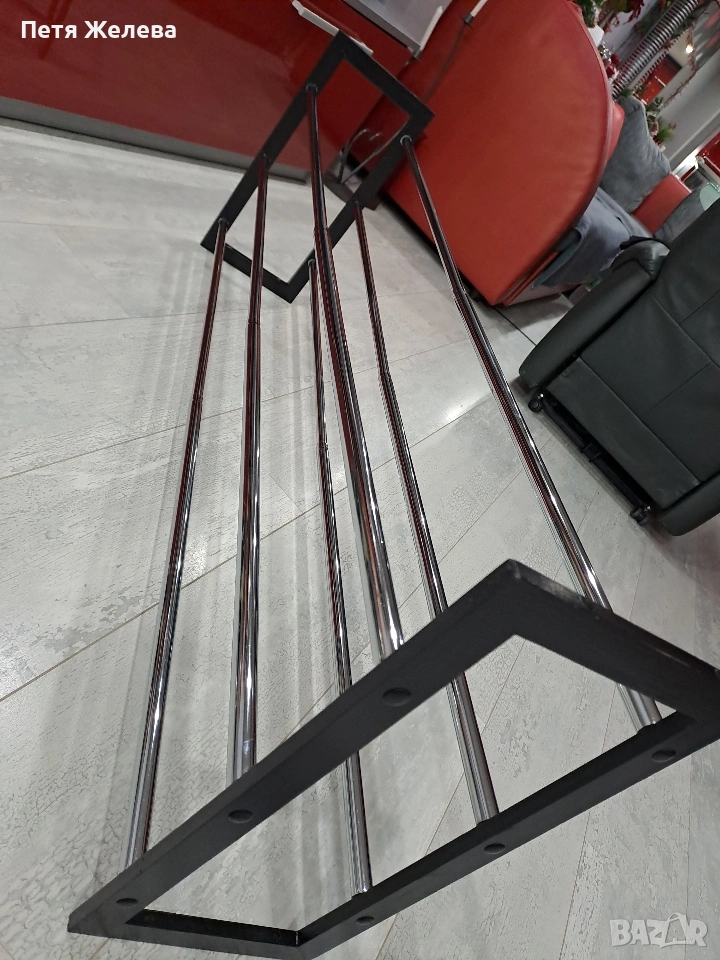 Хромирана,регулируема етажерка(рафт) за обувки, снимка 1