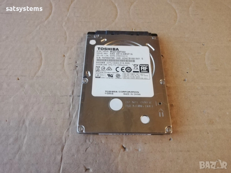 Хард диск Laptop Toshiba MQ01ABF050 500GB SATA 3.0Gb/s, снимка 1