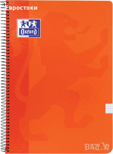 Oxford 2 тетрадки А4  с решетка 4x4мм, спирала, пластмасова корица, 80 листа, пакет от 2 тетрадки, снимка 1