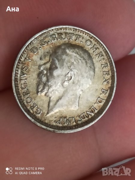 3 пенса 1931 г сребро Великобритания , снимка 1