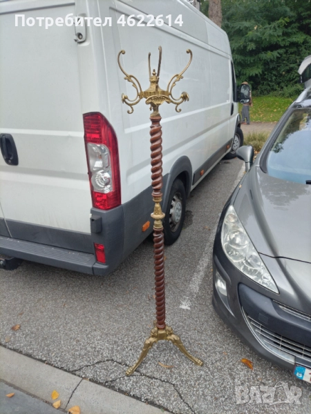 БАРОКОВА ЗАКАЧАЛКА ОТ ДЪРВО И БРОНЗ , снимка 1