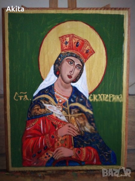 Икона на света Екатерина, снимка 1