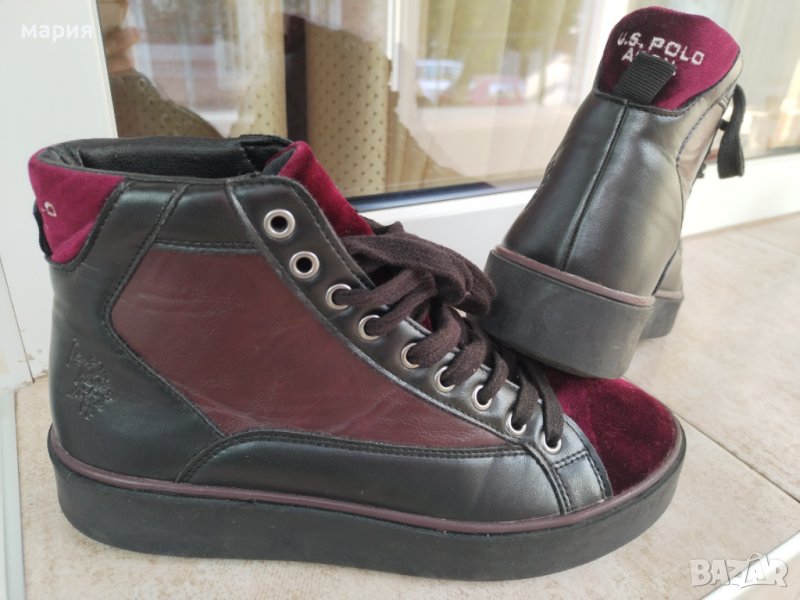 Оригинални кецове  естествена кожа U.S POLO ASSN, снимка 1