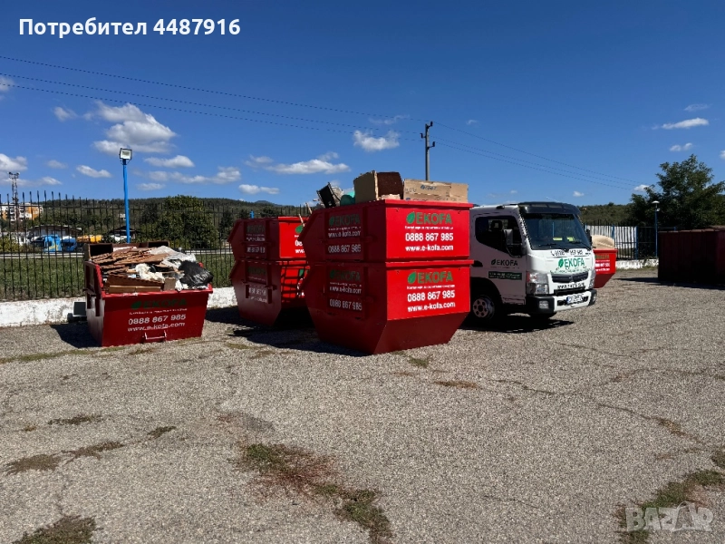 Контейнери за строителни, битови и индустриални отпадъци под наем, снимка 1