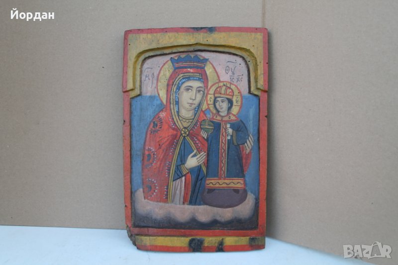 Стара българска икона ''Триптих'', снимка 1
