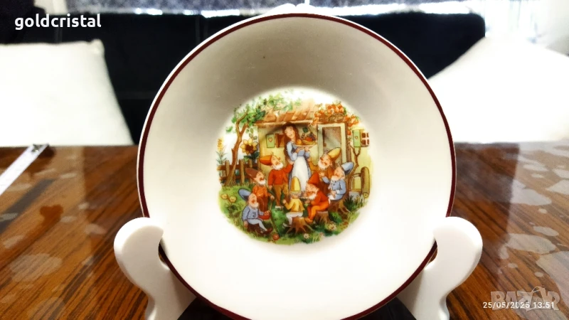 стар български порцелан Изида чиния детски приказки , снимка 1