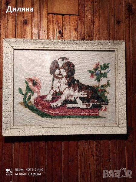  ретро бродиран гоблен, снимка 1