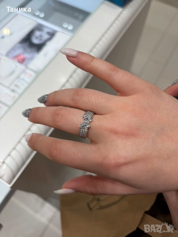 Сребърен пръстен Pandora, снимка 1