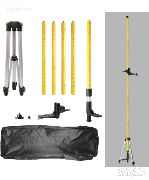 Телескопичен статив 370см Huepar LP36 за лазерен нивелир, снимка 1