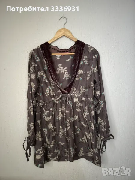 Копринена туника на цветя Vertiges Atelier, снимка 1