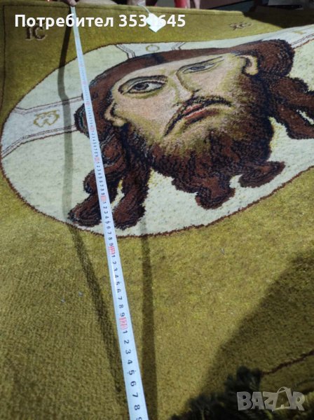 Огромен тъкан гоблен с изображение на Исус Христос, снимка 1