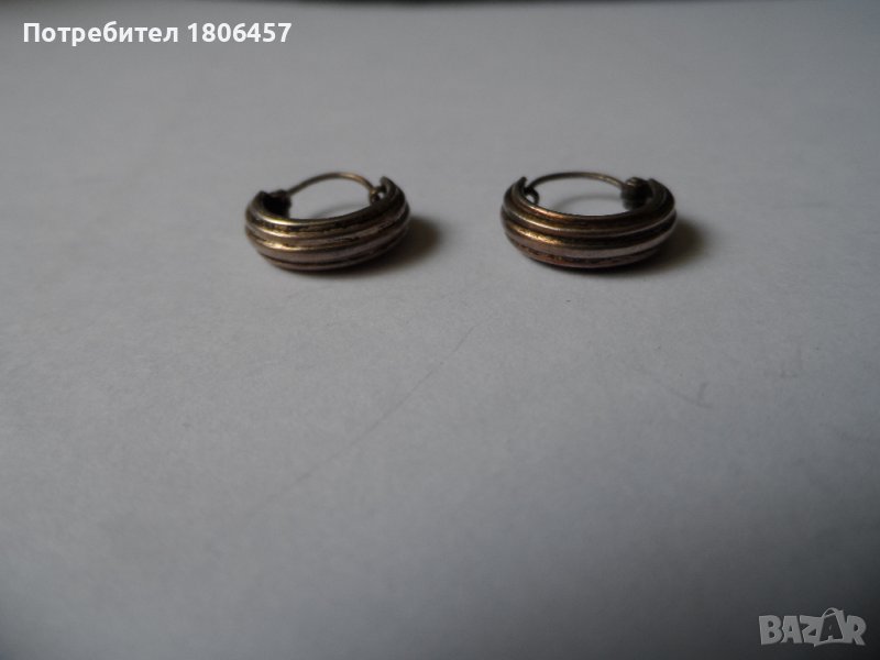 сребърни обеци А, снимка 1