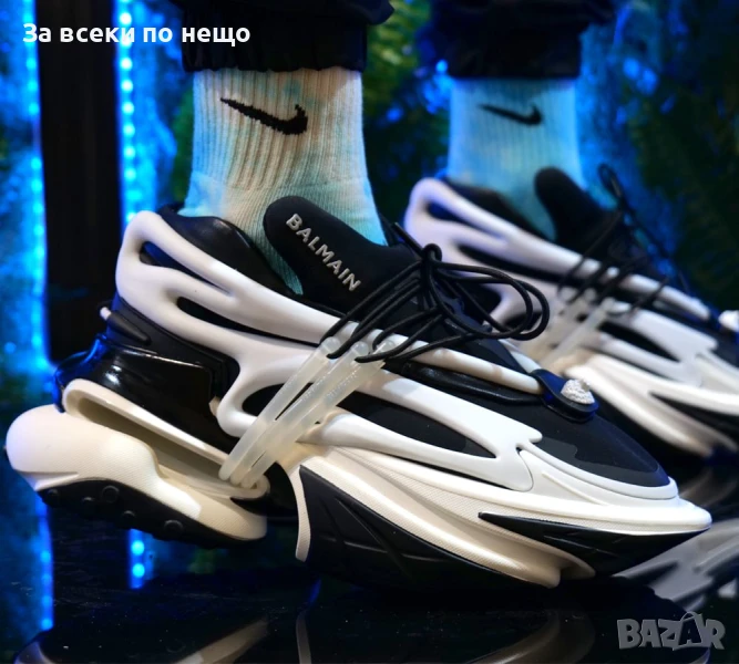 Balmain Unicorn Дамски Маратонки С Кутия🔝Дамски Спортни Обувки Белмейн Юникорн Бяло/Черно Код SM-44, снимка 1
