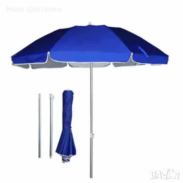 Плажен чадър Muhler с  UV защита, размери 180 x 205 см., снимка 1