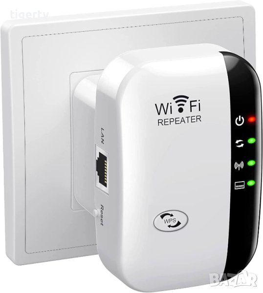 Wi Fi усилвател WiFi repeater рутер Wireless-N 300 Mbps, снимка 1