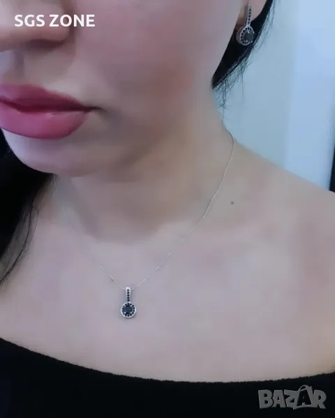 Висулка с Черен Естествен Диамант, снимка 1