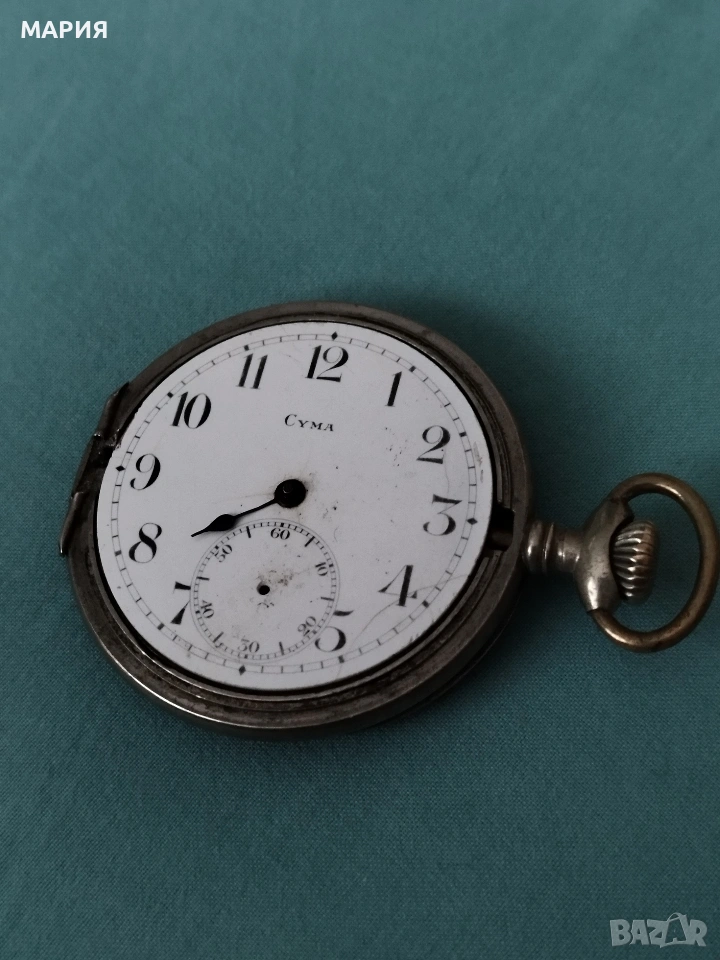 CYMA - Винтидж швейцарски джобен часовник , снимка 1