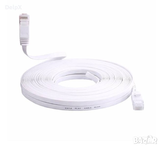 Кабел мрежов Alien, плосък, UTP, LAN, PATCH, RJ45 8pin(м), CAT6, 5m, снимка 1