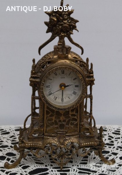 Бронзов настолен часовник за камина и бюро., снимка 1