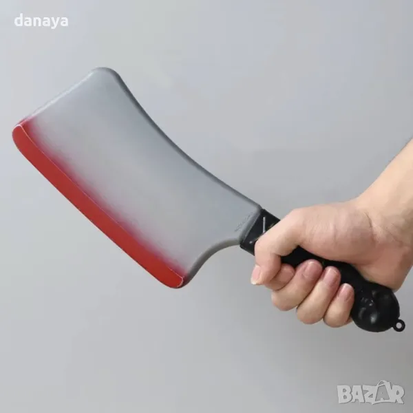 5211 Halloween парти аксесоар Сатър с череп, 35 см, снимка 1