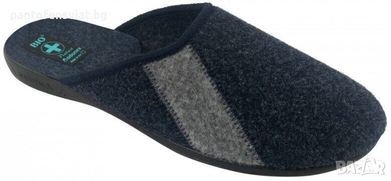 Намалена цена !!! Мъжки чехли ADANEX син филц 40/45, снимка 1