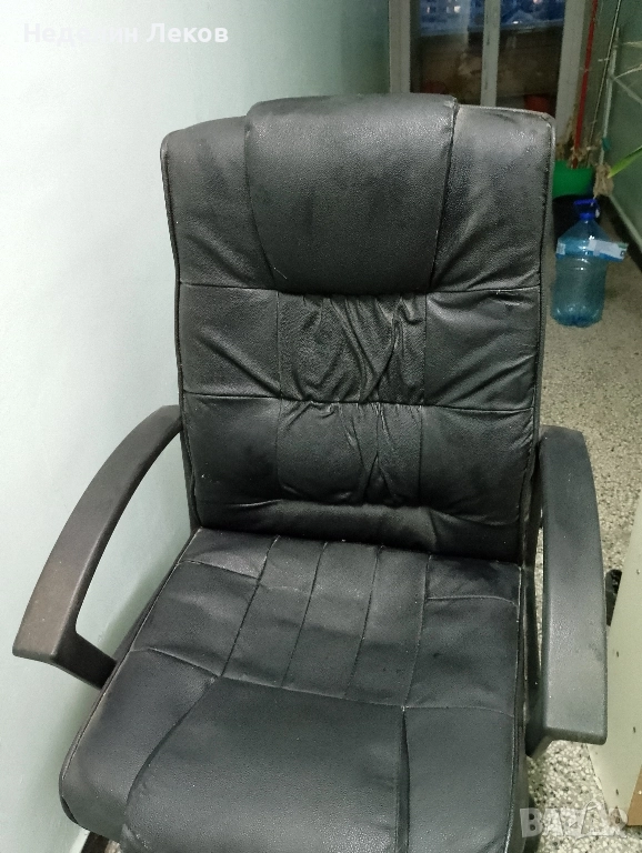 офис.стол кожен, снимка 1