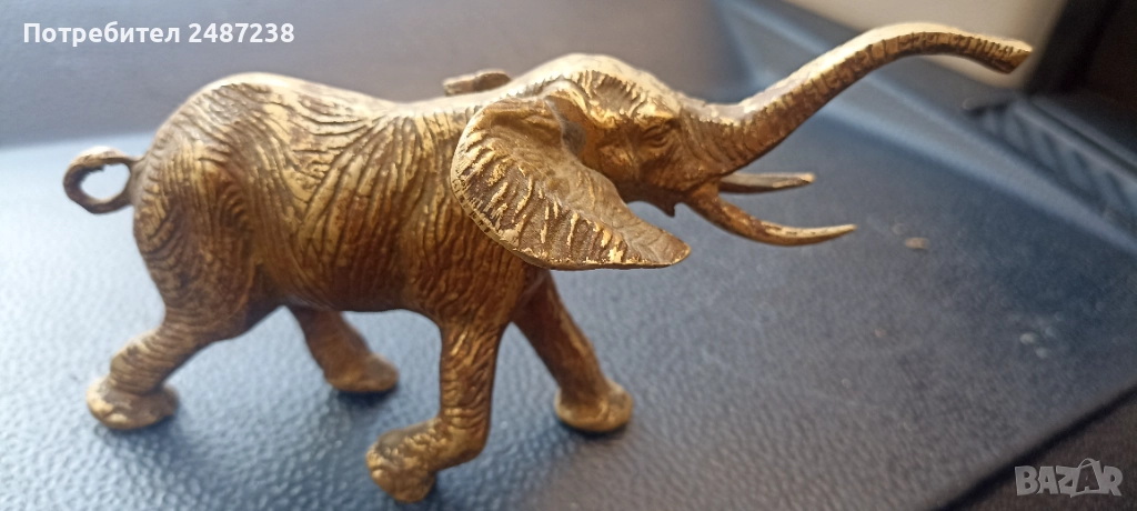 Късметлийски слон от бронз, снимка 1