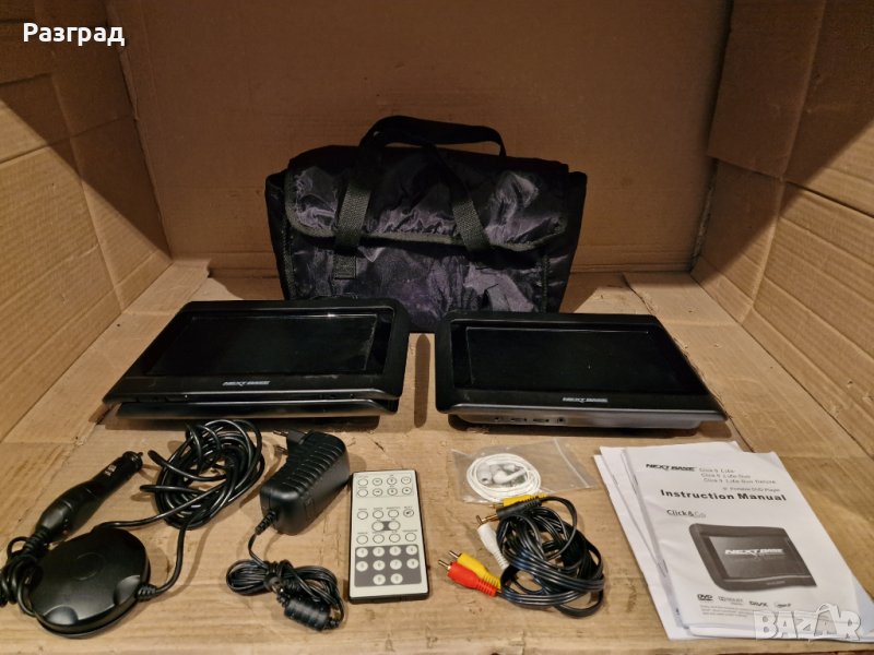 DVD плейър с два екрана NEXT  BASE  CLICK 9 LITE  USB, снимка 1